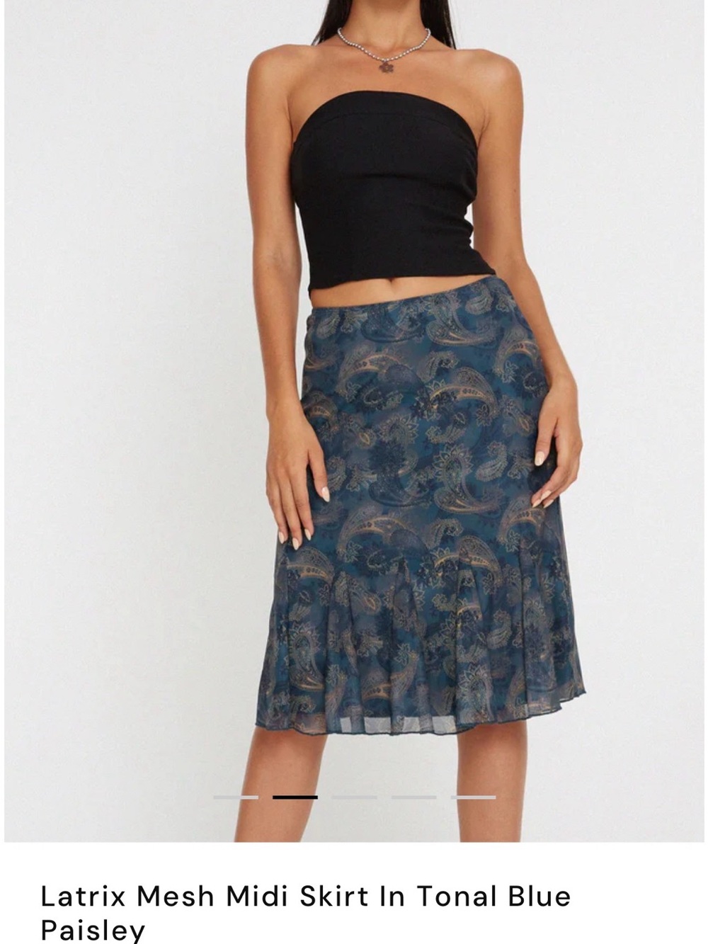 Motel Rocks Latrix Mesh Midi Skirt - Size Medium - New with tags